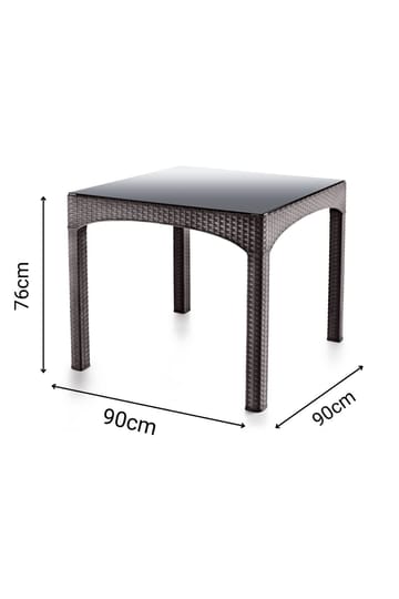 Omber Matbord utomhus 90 cm - Mörkbrun - Utemöbler & utemiljö - Utebord & trädgårdsbord - Matbord utomhus