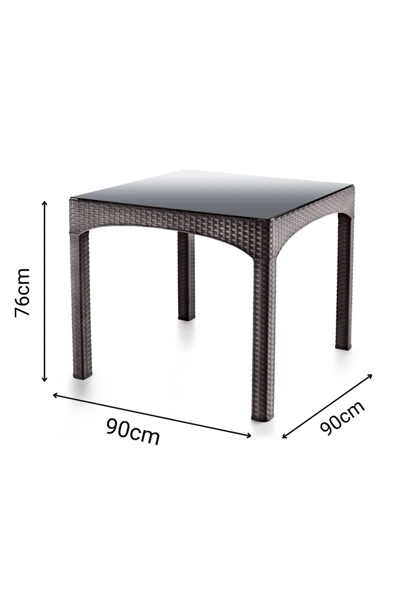 Omber Matbord utomhus 90 cm - Mörkbrun - Utemöbler & utemiljö - Utebord & trädgårdsbord - Matbord utomhus