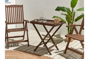 Paolo Hopfällbart Sidobord BrickUtebord och Avlastningsbord Utomhus 68 cm Trä - Mörkbrun - Utemöbler & utemiljö - Utebord & trädgårdsbord - Sidobord utomhus