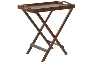 Paolo Hopfällbart Sidobord BrickUtebord och Avlastningsbord Utomhus 68 cm Trä - Mörkbrun - Utemöbler & utemiljö - Utebord & trädgårdsbord - Sidobord utomhus