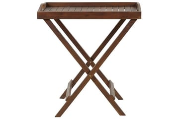 Paolo Hopfällbart Sidobord BrickUtebord och Avlastningsbord Utomhus 68 cm Trä - Mörkbrun - Utemöbler & utemiljö - Utebord & trädgårdsbord - Sidobord utomhus