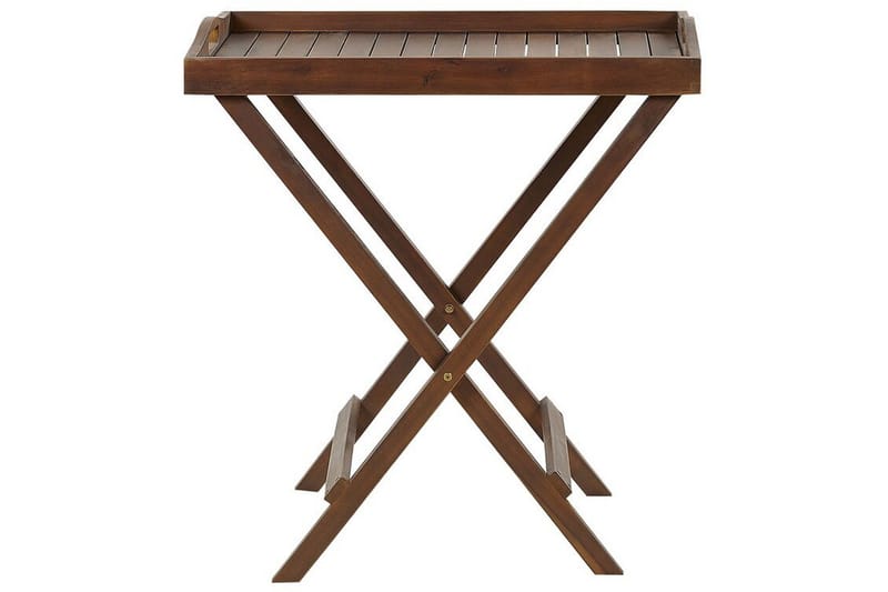 Paolo Hopfällbart Sidobord BrickUtebord och Avlastningsbord Utomhus 68 cm Trä - Mörkbrun - Utemöbler & utemiljö - Utebord & trädgårdsbord - Sidobord utomhus