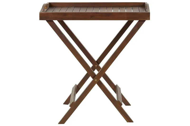 Paolo Hopfällbart Sidobord BrickUtebord och Avlastningsbord Utomhus 68 cm Trä - Mörkbrun - Utemöbler & utemiljö - Utebord & trädgårdsbord - Sidobord utomhus