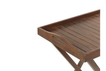 Paolo Hopfällbart Sidobord BrickUtebord och Avlastningsbord Utomhus 68 cm Trä - Mörkbrun - Utemöbler & utemiljö - Utebord & trädgårdsbord - Sidobord utomhus