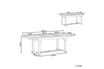 Paolo Matbord Utomhus 90x160 cm - Mörkbrun - Utemöbler & utemiljö - Utebord & trädgårdsbord - Matbord utomhus