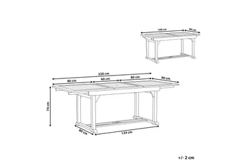Paolo Matbord Utomhus 90x160 cm - Mörkbrun - Utemöbler & utemiljö - Utebord & trädgårdsbord - Matbord utomhus
