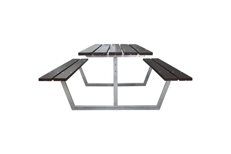 Picknickbord Rustik Metall Utan Ryggstöd - Brun - Utemöbler & utemiljö - Utebord & trädgårdsbord - Picknickbord