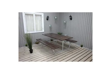 Picknickbord Rustik Metall Utan Ryggstöd - Brun - Utemöbler & utemiljö - Utebord & trädgårdsbord - Picknickbord