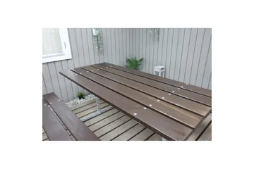 Picknickbord Rustik Metall Utan Ryggstöd - Brun - Utemöbler & utemiljö - Utebord & trädgårdsbord - Picknickbord