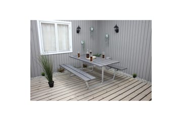 Picknickbord Rustik Metall Utan Ryggstöd - Grå - Utemöbler & utemiljö - Utebord & trädgårdsbord - Picknickbord