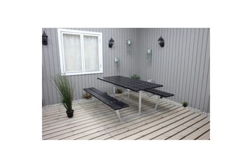 Picknickbord Rustik Metall Utan Ryggstöd - Svart - Utemöbler & utemiljö - Utebord & trädgårdsbord - Picknickbord