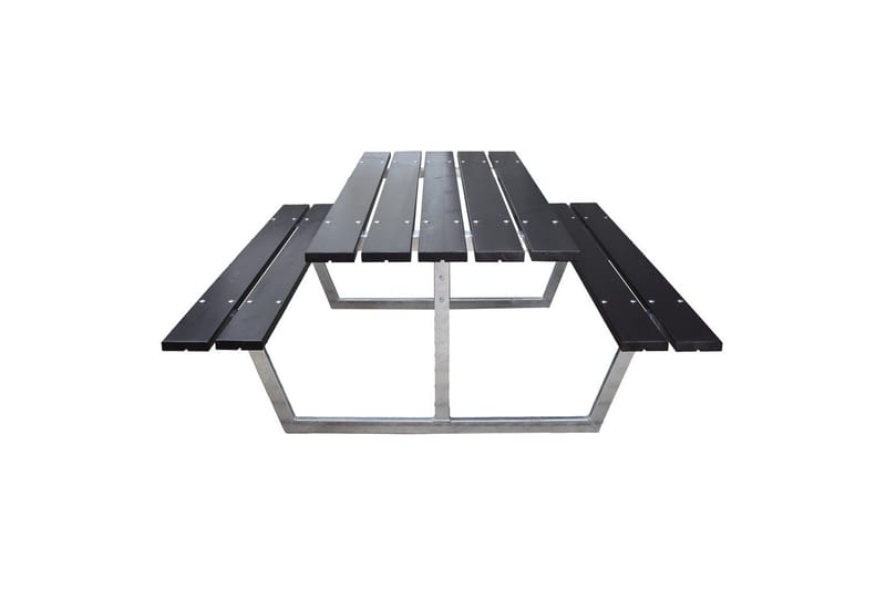 Picknickbord Rustik Metall Utan Ryggstöd - Svart - Utemöbler & utemiljö - Utebord & trädgårdsbord - Picknickbord