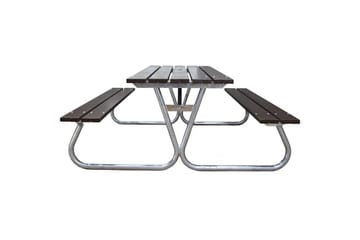 Picknickbord Stabil Metall Utan Ryggstöd - Brun - Utemöbler & utemiljö - Utebord & trädgårdsbord - Picknickbord