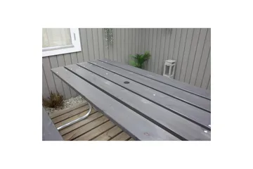 Picknickbord Stabil Metall Utan Ryggstöd - Grå - Utemöbler & utemiljö - Utebord & trädgårdsbord - Picknickbord