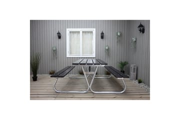 Picknickbord Stabil Metall Utan Ryggstöd - Svart - Utemöbler & utemiljö - Utebord & trädgårdsbord - Picknickbord