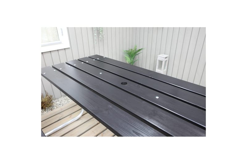 Picknickbord Stabil Metall Utan Ryggstöd - Svart - Utemöbler & utemiljö - Utebord & trädgårdsbord - Picknickbord