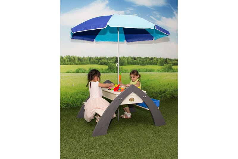 AXI Picknickbord för barn Delta grå & vit A031.023.00 - Picknickbord