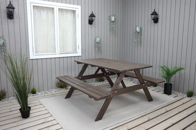 Nancie Picknickbord 150 cm - Brun - Utemöbler & utemiljö - Utebord & trädgårdsbord - Picknickbord