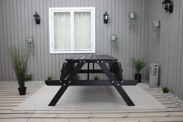 Nancie Picknickbord 158 cm - Kaffesvart - Utemöbler & utemiljö - Utebord & trädgårdsbord - Picknickbord