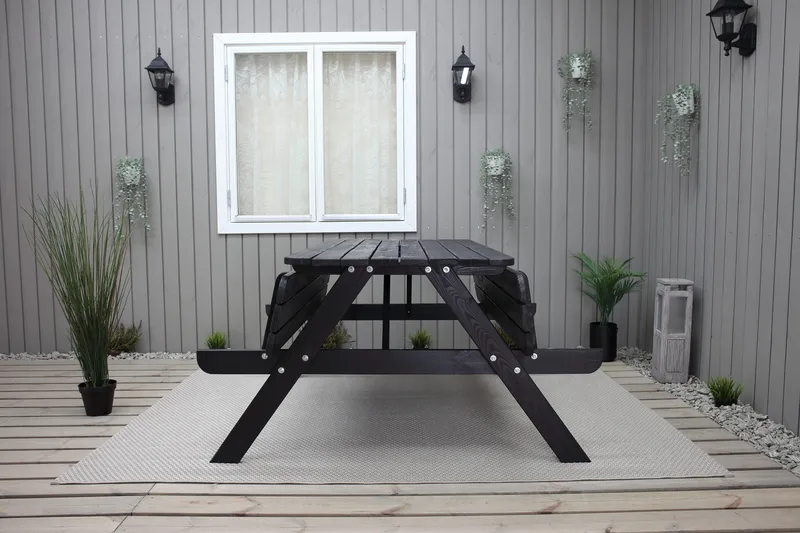 Nancie Picknickbord 158 cm - Kaffesvart - Utemöbler & utemiljö - Utebord & trädgårdsbord - Picknickbord
