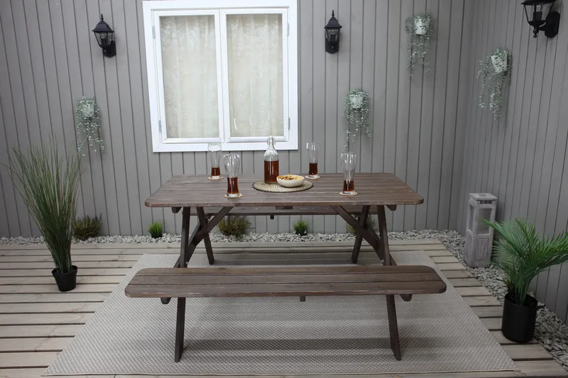 Nancie Picknickbord 150 cm - Brun - Utemöbler & utemiljö - Utebord & trädgårdsbord - Picknickbord
