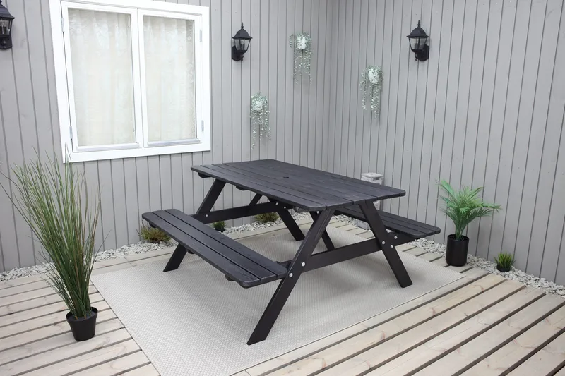 Nancie Picknickbord 158 cm - Kaffesvart - Utemöbler & utemiljö - Utebord & trädgårdsbord - Picknickbord