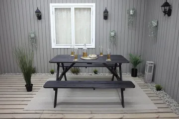Nancie Picknickbord 158 cm - Kaffesvart - Utemöbler & utemiljö - Utebord & trädgårdsbord - Picknickbord
