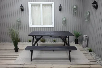 Nancie Picknickbord 158 cm - Kaffesvart - Utemöbler & utemiljö - Utebord & trädgårdsbord - Picknickbord