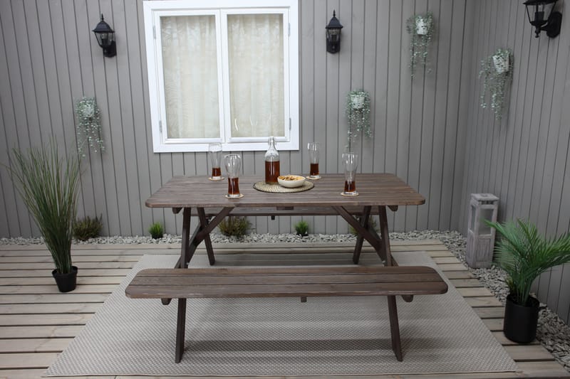 Picknickbord Nancie 150 cm - Brun - Utemöbler & utemiljö - Utebord & trädgårdsbord - Picknickbord