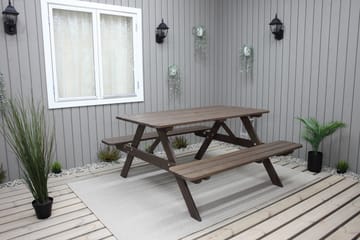 Picknickbord Nancie 150 cm - Brun - Utemöbler & utemiljö - Utebord & trädgårdsbord - Picknickbord