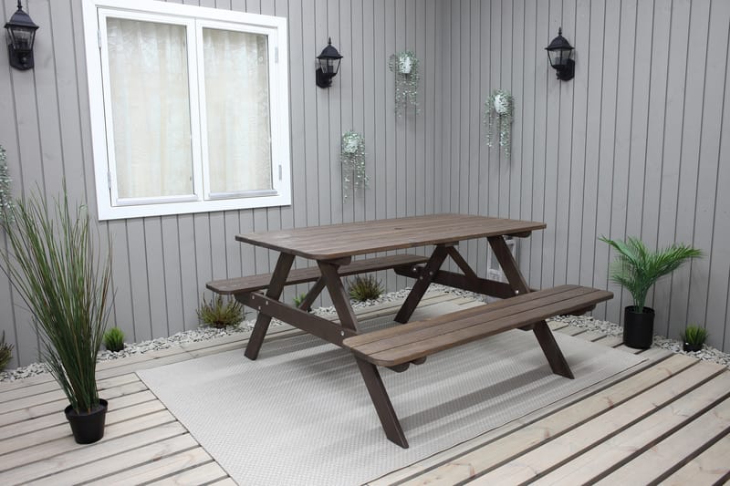 Picknickbord Nancie 150 cm - Brun - Utemöbler & utemiljö - Utebord & trädgårdsbord - Picknickbord