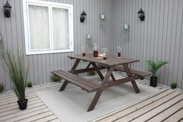 Picknickbord Nancie 150 cm - Brun - Utemöbler & utemiljö - Utebord & trädgårdsbord - Picknickbord