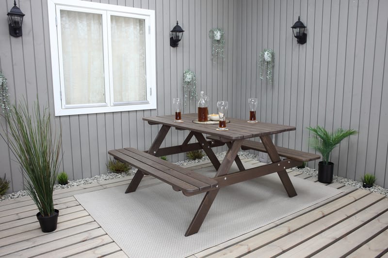 Picknickbord Nancie 150 cm - Brun - Utemöbler & utemiljö - Utebord & trädgårdsbord - Picknickbord