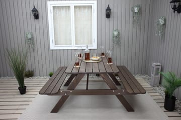 Picknickbord Nancie 150 cm - Brun - Utemöbler & utemiljö - Utebord & trädgårdsbord - Picknickbord