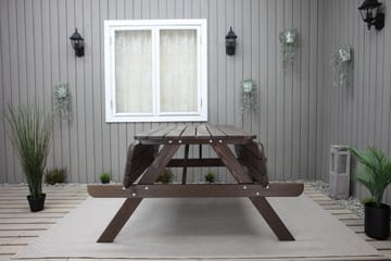 Picknickbord Nancie 150 cm - Brun - Utemöbler & utemiljö - Utebord & trädgårdsbord - Picknickbord