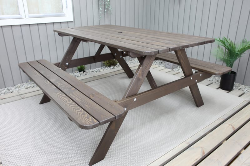 Picknickbord Nancie 150 cm - Brun - Utemöbler & utemiljö - Utebord & trädgårdsbord - Picknickbord