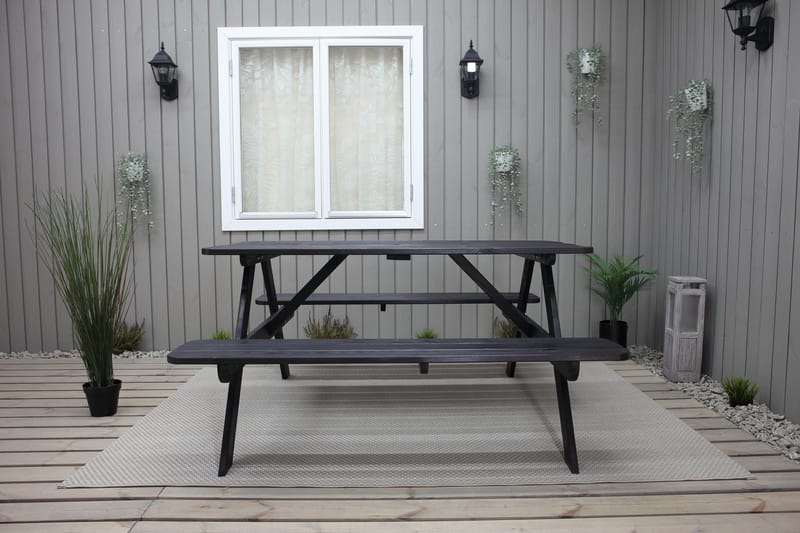 Picknickbord Nancie 158 cm - Kaffesvart - Utemöbler & utemiljö - Utebord & trädgårdsbord - Picknickbord