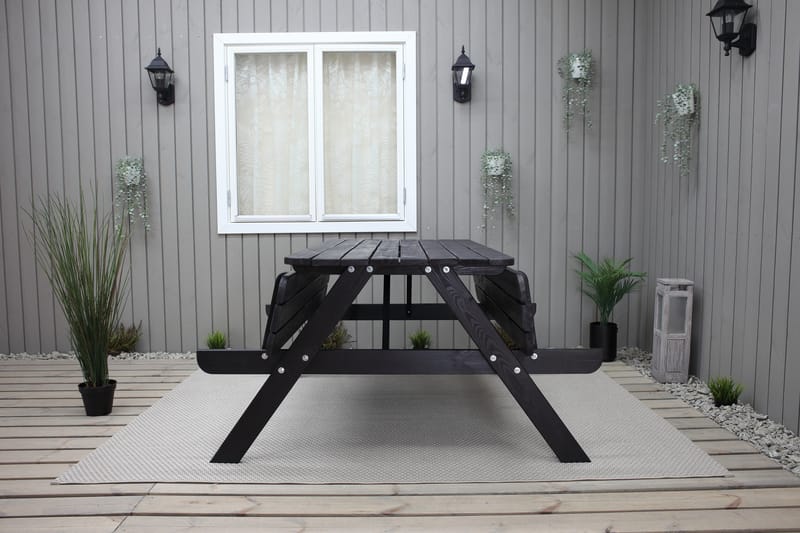 Picknickbord Nancie 158 cm - Kaffesvart - Utemöbler & utemiljö - Utebord & trädgårdsbord - Picknickbord