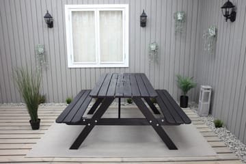 Picknickbord Nancie 158 cm - Kaffesvart - Utemöbler & utemiljö - Utebord & trädgårdsbord - Picknickbord