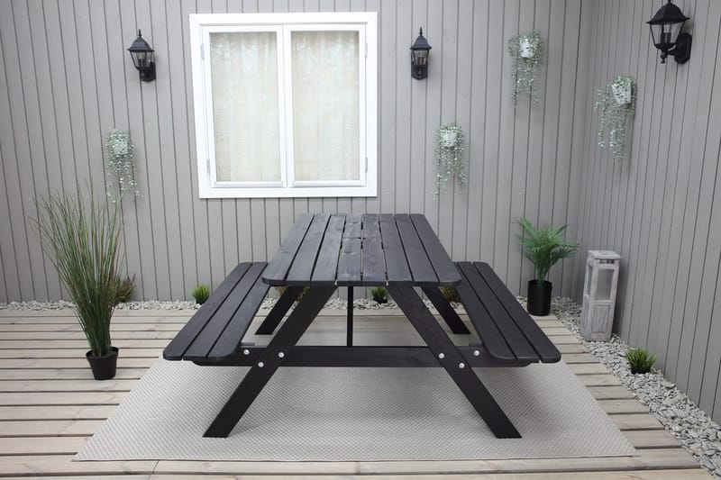 Picknickbord Nancie 158 cm - Kaffesvart - Utemöbler & utemiljö - Utebord & trädgårdsbord - Picknickbord
