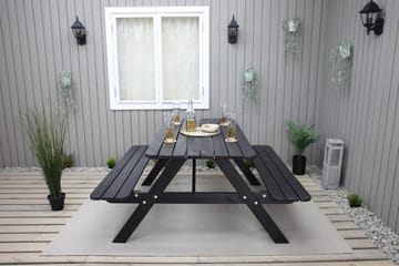 Picknickbord Nancie 158 cm - Kaffesvart - Utemöbler & utemiljö - Utebord & trädgårdsbord - Picknickbord