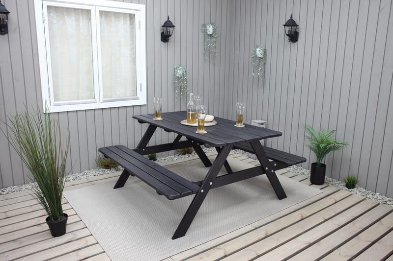 Picknickbord Nancie 158 cm - Kaffesvart - Utemöbler & utemiljö - Utebord & trädgårdsbord - Picknickbord