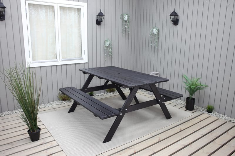 Picknickbord Nancie 158 cm - Kaffesvart - Utemöbler & utemiljö - Utebord & trädgårdsbord - Picknickbord