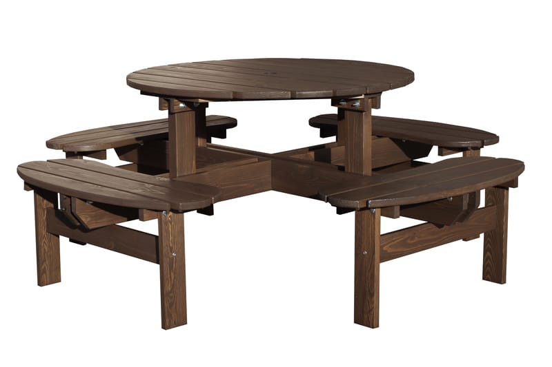 Picknickbord Rogolo 199 cm - Brun - Utemöbler & utemiljö - Utebord & trädgårdsbord - Picknickbord
