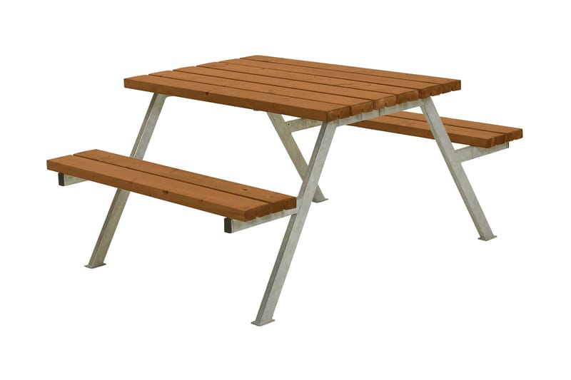 PLUS Alpha Bord/Bänkset 118 cm Grundmålad Teak - Teak - Utemöbler & utemiljö - Utebord & trädgårdsbord - Picknickbord