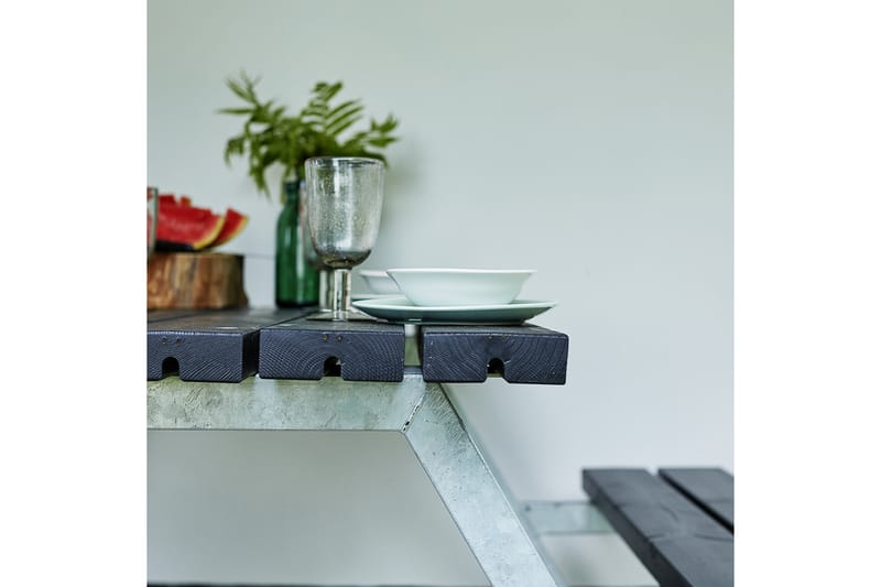 PLUS Alpha Bord/Bänkset 118 cm - Svart - Utemöbler & utemiljö - Utebord & trädgårdsbord - Picknickbord