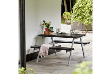 PLUS Alpha Bord/Bänkset 118 cm - Svart - Utemöbler & utemiljö - Utebord & trädgårdsbord - Picknickbord