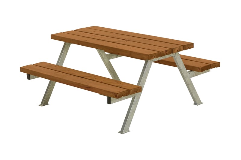 PLUS Alpha Bord/Bänkset 118 cm Teak - Teak - Utemöbler & utemiljö - Utebord & trädgårdsbord - Picknickbord