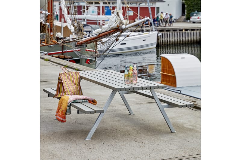 PLUS Alpha Bord/Bänkset 177 cm - Grå|Brun - Utemöbler & utemiljö - Utebord & trädgårdsbord - Picknickbord
