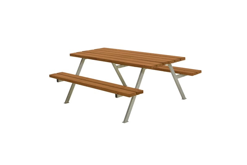PLUS Alpha Bord/Bänkset 177 cm Grundmålad Teak - Teak - Utemöbler & utemiljö - Utebord & trädgårdsbord - Picknickbord
